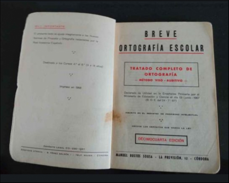 Breve ortografía escolar, 1968
